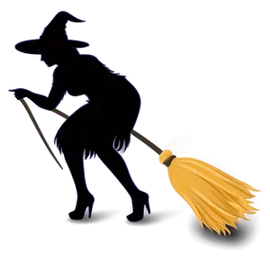 Witch Silhouette PNG 24