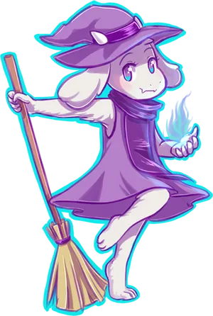 Witchy Toriel Fanart PNG image