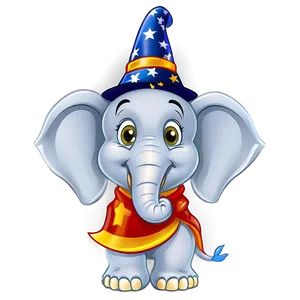 Wizard Cartoon Elephant PNG 06272024