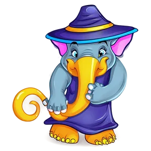 Wizard Cartoon Elephant PNG Pjh55 PNG