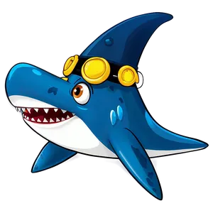 Wizard Shark Cartoon PNG 45
