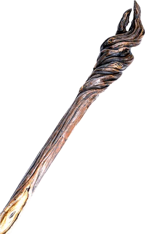 Wizard Staff Isolatedon Gray Background PNG image