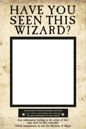 Wizard Wanted Poster Template PNG image