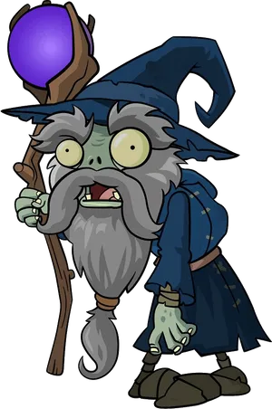 Wizard_ Zombie_ Cartoon_ Character PNG image