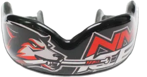 Wolf Design Sports Mouthguard PNG image
