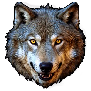 Wolf Face Horror Theme Png 06292024 PNG image