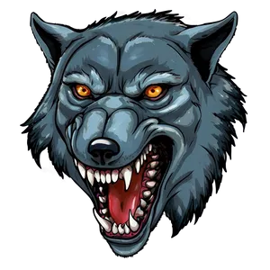 Wolf Face Horror Theme PNG 88