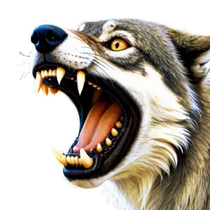 Wolf Face Illustration PNG 06292024