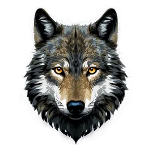 Wolf Face In A Forest Background PNG Squ72 PNG