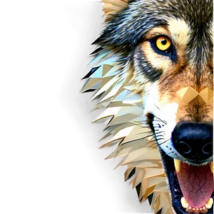 Wolf Face In Geometric Style PNG Dpp