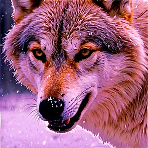 Wolf Face In Snowstorm PNG 06292024