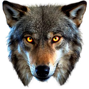 Wolf Face With Glowing Eyes PNG 59