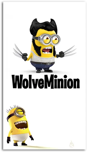 Wolve Minion_ Parody_ Poster PNG image