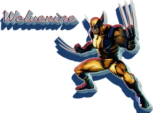 Wolverine Action Pose PNG image