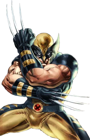 Wolverine Classic Pose PNG image