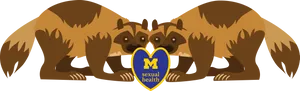 Wolverine Mascot Sexual Health Campaign PNG image