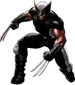 Wolverine Readyfor Action PNG image