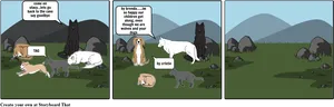 Wolves And Dogs Comic Strip PNG image