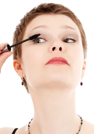 Woman Applying Mascara