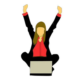Woman Conductor Cartoon Illustration