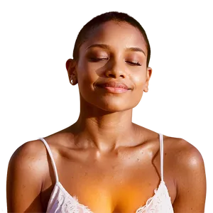 Woman Enjoying Sunset PNG Hjs5