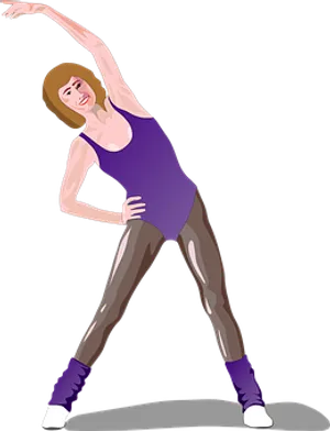 Woman Exercising Stretching Vector