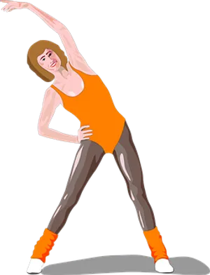 Woman Exercising Vector Illustration