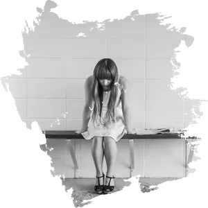 Woman Experiencing Anxiety PNG image