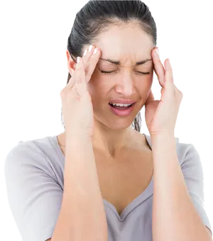 Woman Experiencing Headache PNG image