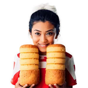 Woman Holding Giant Twinkies PNG image