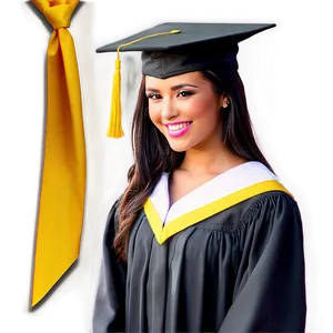 Woman In Graduation Cap PNG 05232024