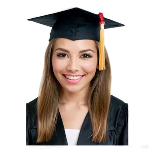 Woman In Graduation Cap PNG Hls