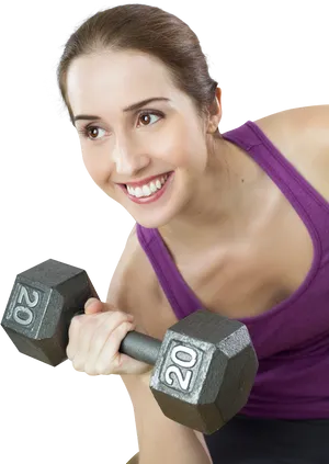 Woman Lifting Dumbbell Fitness Exercise