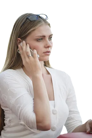 Woman On Phone Conversation