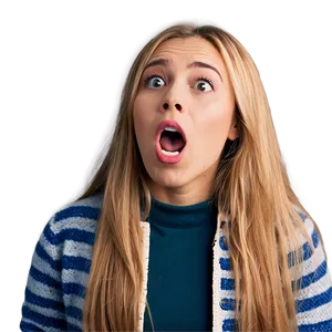 Woman Open Mouth Shocked Png 06212024 PNG image