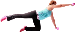 Woman Performing Dumbbell Exercise
