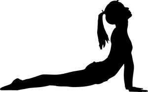 Woman Performing Yoga Pose Silhouette PNG
