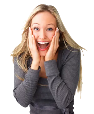 Woman Surprised Expression PNG image