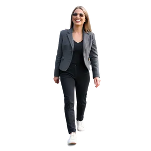 Woman Walking And Smiling PNG 82