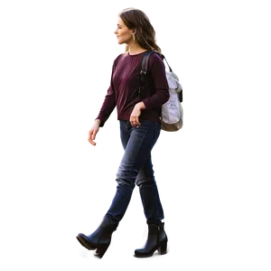 Woman Walking Away PNG Oyg74