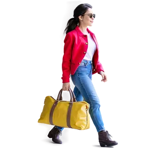 Woman Walking With Bag Png Gux72 PNG image