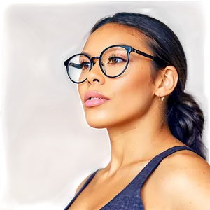 Woman Wearing Glasses PNG Iwk