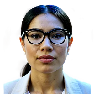 Woman Wearing Glasses PNG Oae64