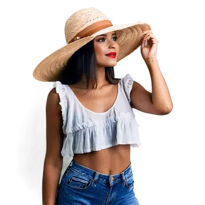 Woman Wearing Hat PNG Rqq