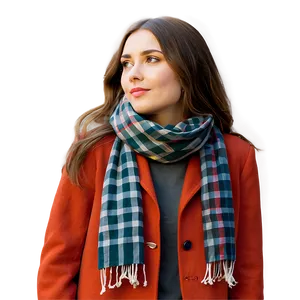 Woman Wearing Scarf PNG 05232024