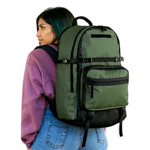Woman With Backpack PNG 38