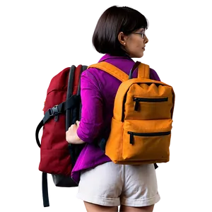 Woman With Backpack PNG Dwq83