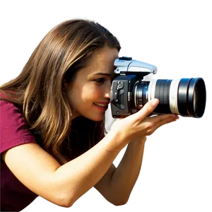 Woman With Camera PNG Kik8