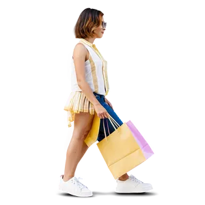 Woman With Shopping Bags PNG Xtq