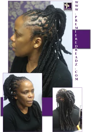 Woman_with_ Stylish_ Dreadlocks PNG image